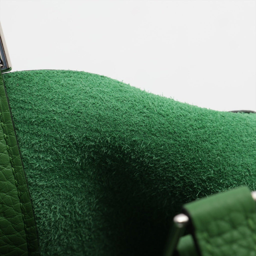 Second hand Hermes Picotin 18 Taurillon Clemence Leather Lock Bucket Handbag Vert Yucca - Tabita Bags