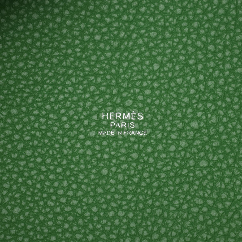 Second hand Hermes Picotin 18 Taurillon Clemence Leather Lock Bucket Handbag Vert Yucca - Tabita Bags