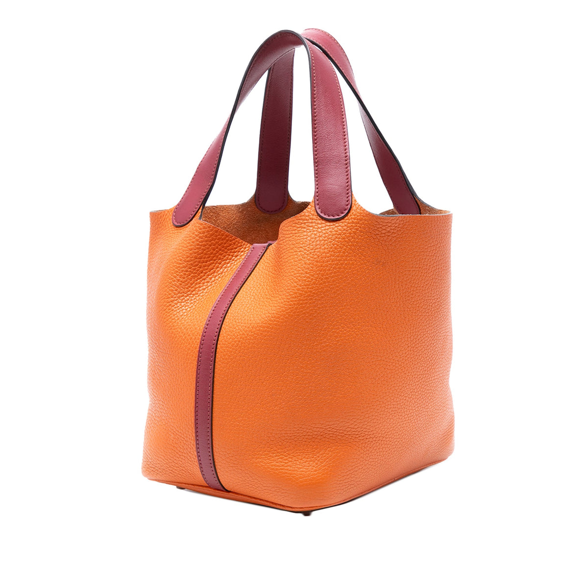 Second hand Hermes Picotin 22 Leather Lock Bucket Handbag Bicolor - Tabita Bags