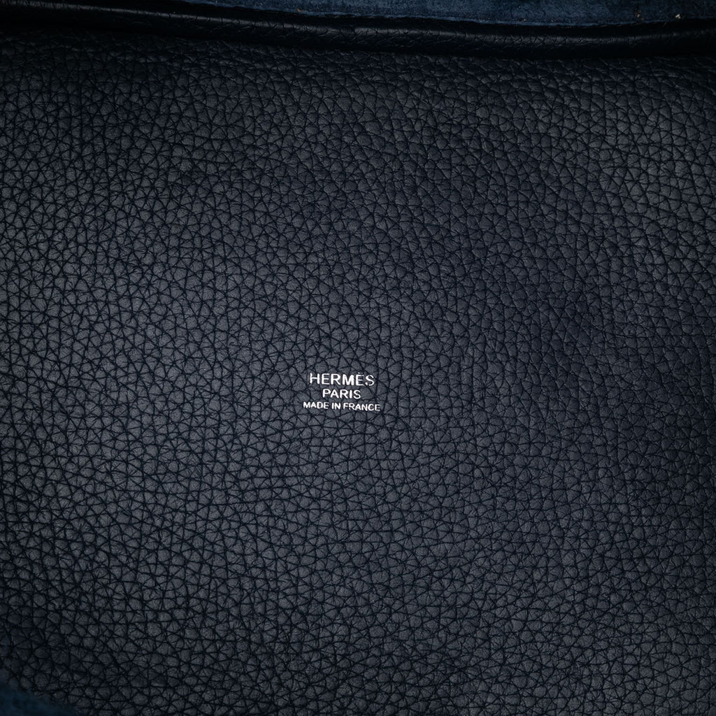 Second hand Hermes Picotin 22 Leather Lock Bucket Handbag Bleu Nuit - Tabita Bags