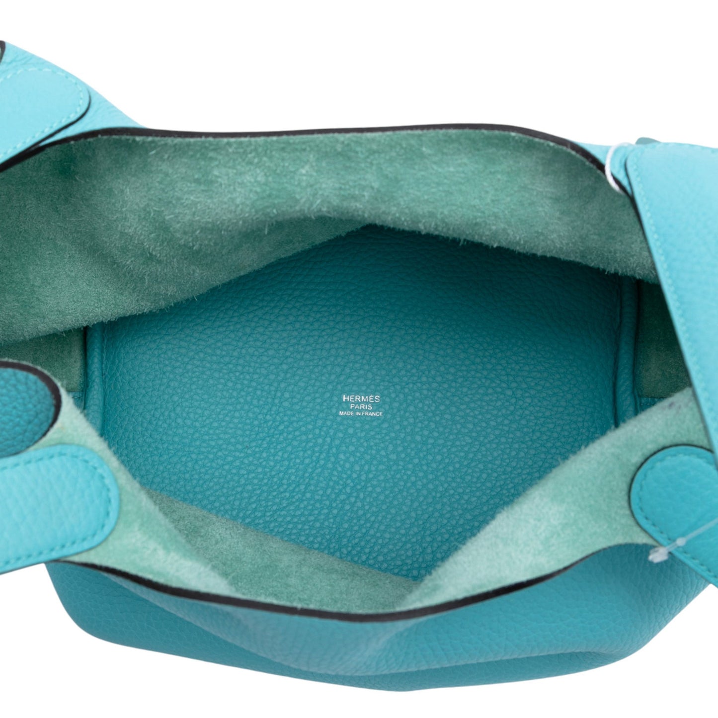 Second hand Hermes Picotin 22 Leather Lock Bucket Handbag Blue Atoll - Tabita Bags