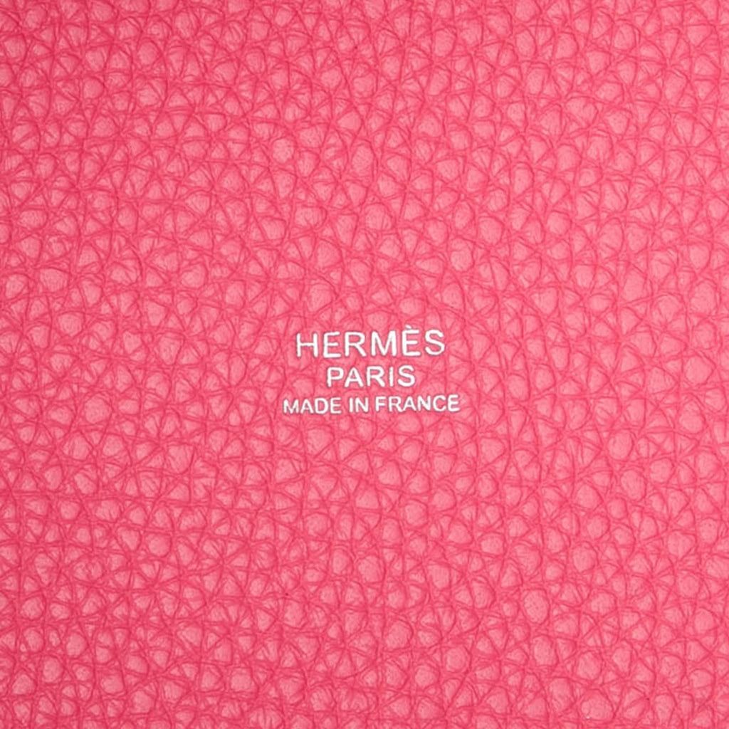 Second hand Hermes Picotin 22 Leather Lock Bucket Handbag Clemence Pink - Tabita Bags