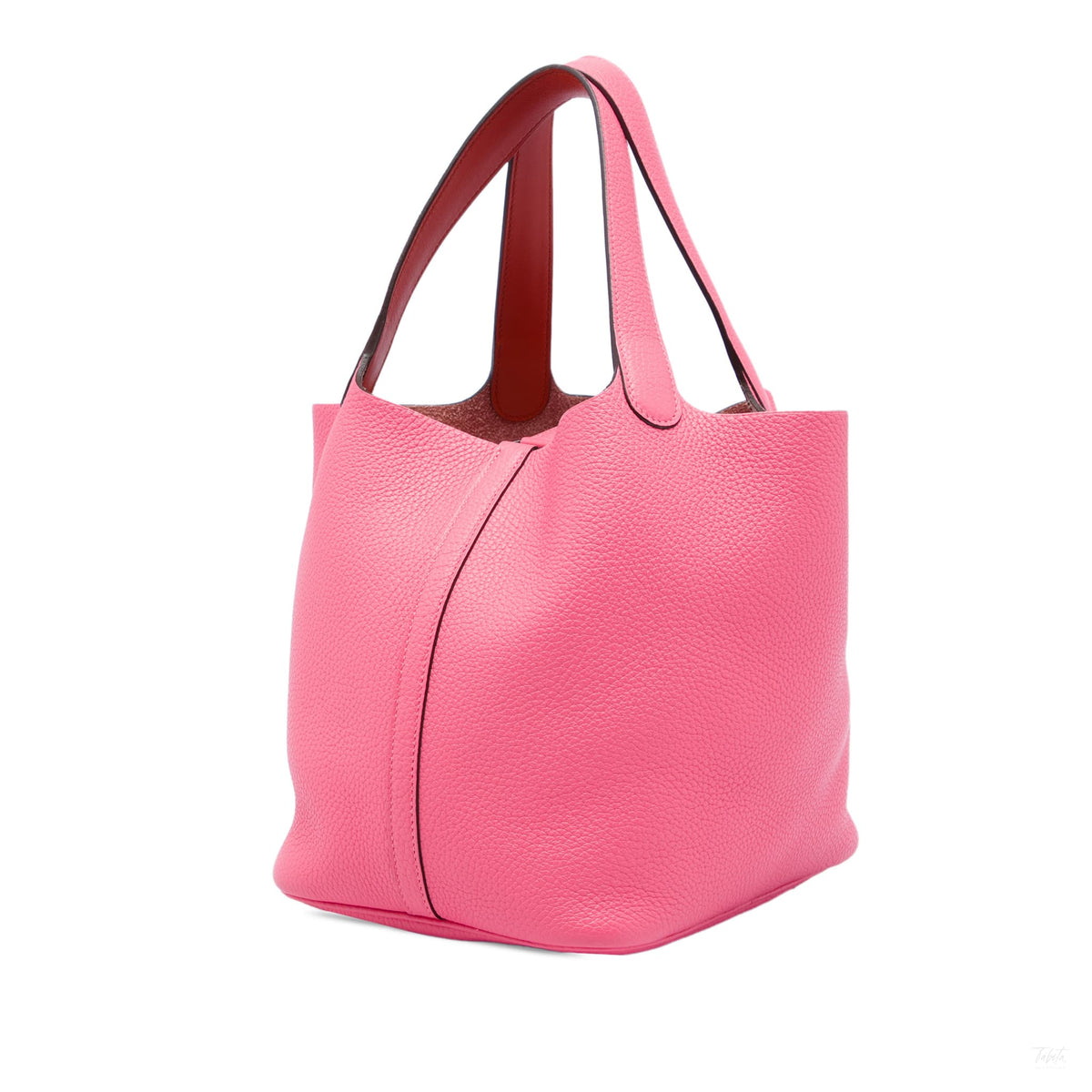 Second hand Hermes Picotin 22 Leather Lock Bucket Handbag Clemence Pink - Tabita Bags