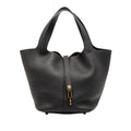 Second hand Hermes Picotin 22 Leather Lock Bucket Handbag Noir - Tabita Bags