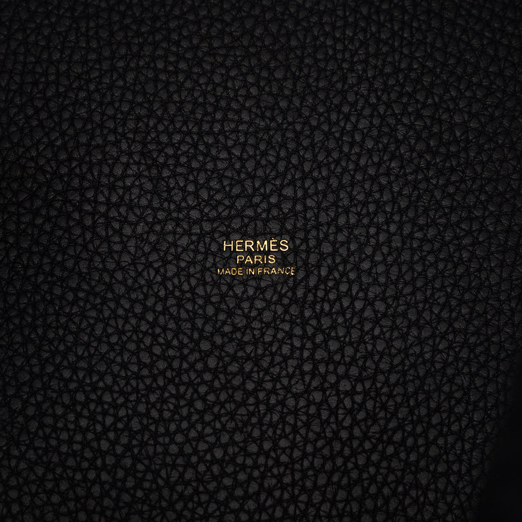 Second hand Hermes Picotin 22 Leather Lock Bucket Handbag Noir - Tabita Bags