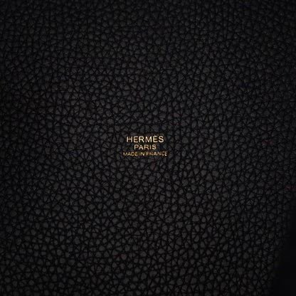 Second hand Hermes Picotin 22 Leather Lock Bucket Handbag Noir - Tabita Bags