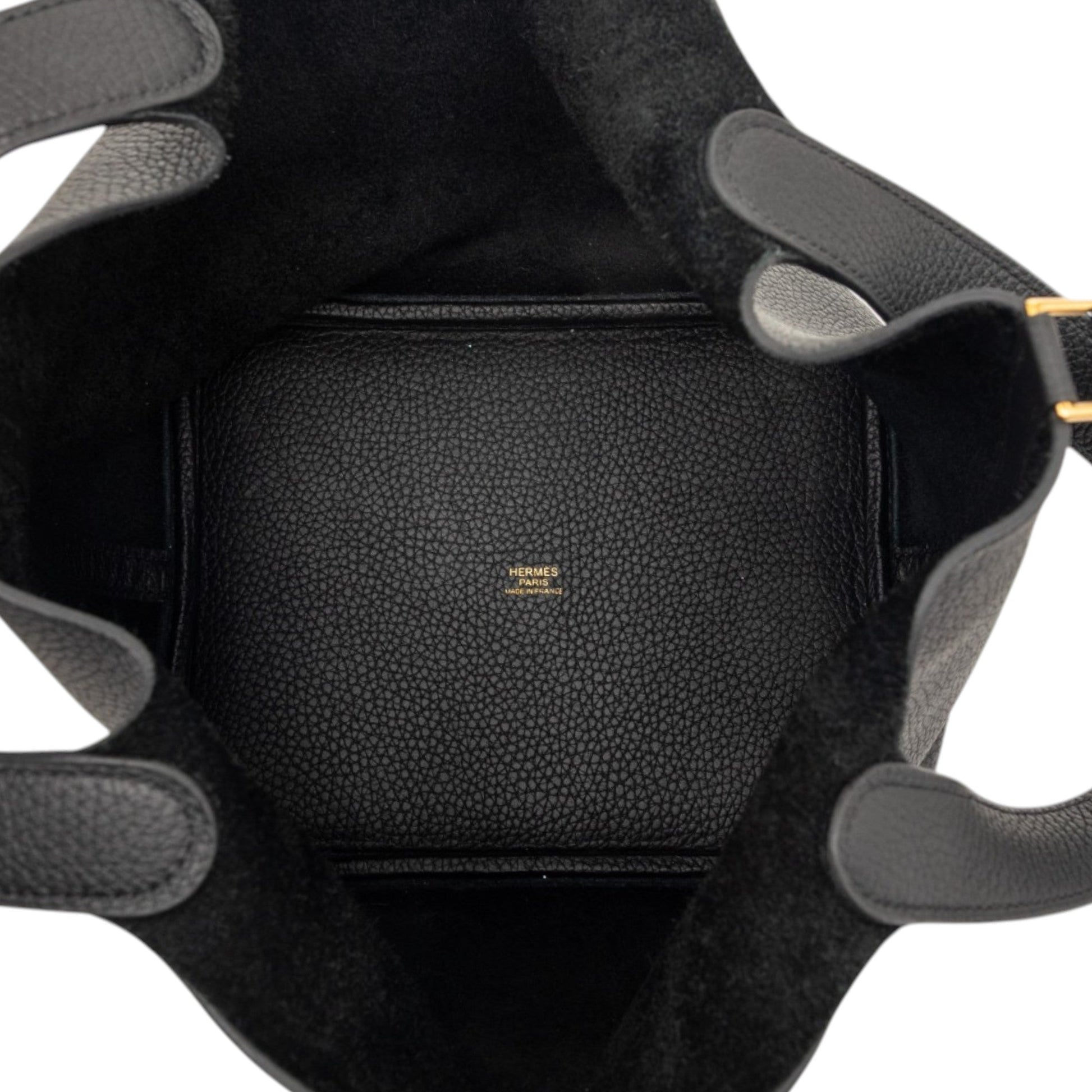 Second hand Hermes Picotin 22 Leather Lock Bucket Handbag Noir - Tabita Bags