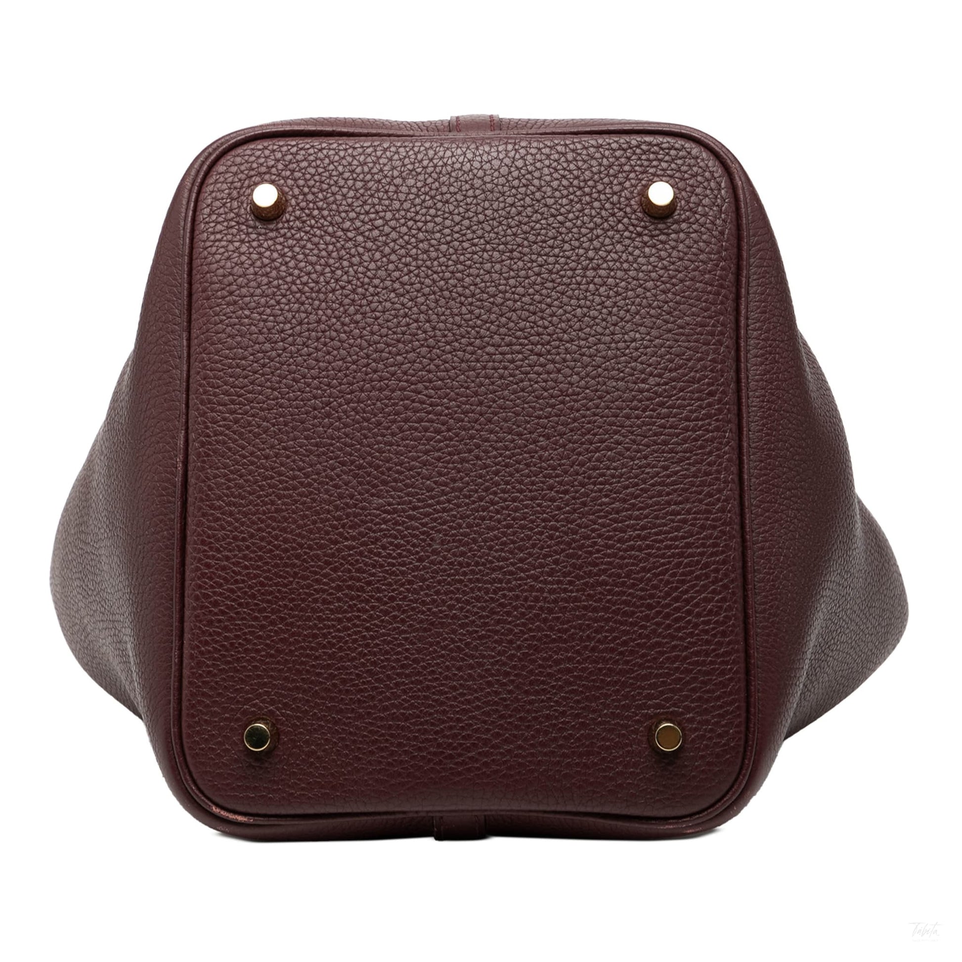 Second hand Hermes Picotin 22 Leather Lock Bucket Handbag Prune - Tabita Bags