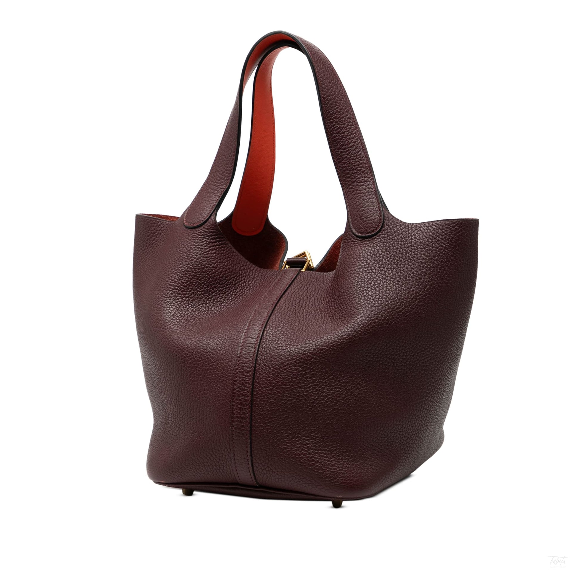 Second hand Hermes Picotin 22 Leather Lock Bucket Handbag Prune - Tabita Bags