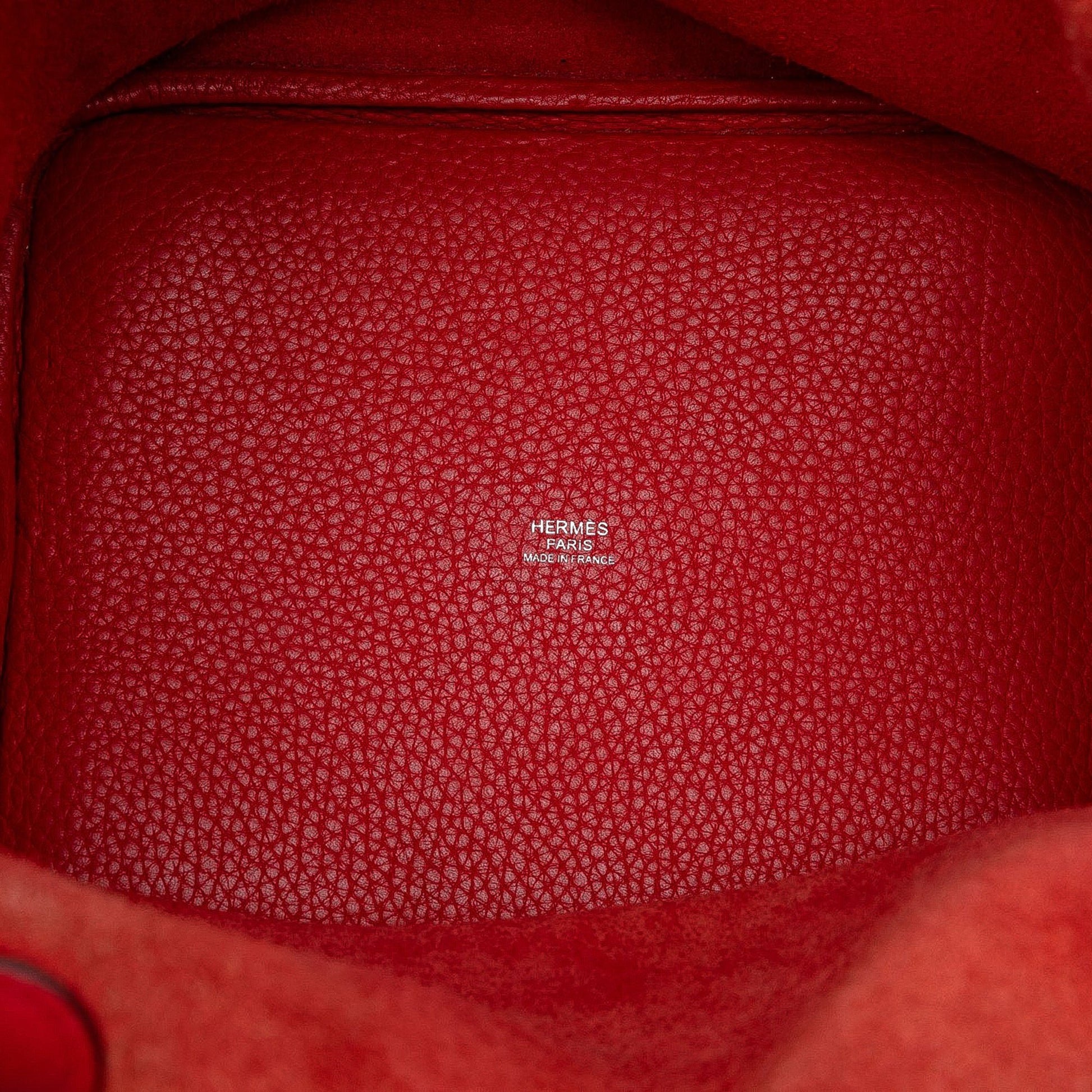 Second hand Hermes Picotin 22 Leather Lock Bucket Handbag Rouge de Coeur - Tabita Bags