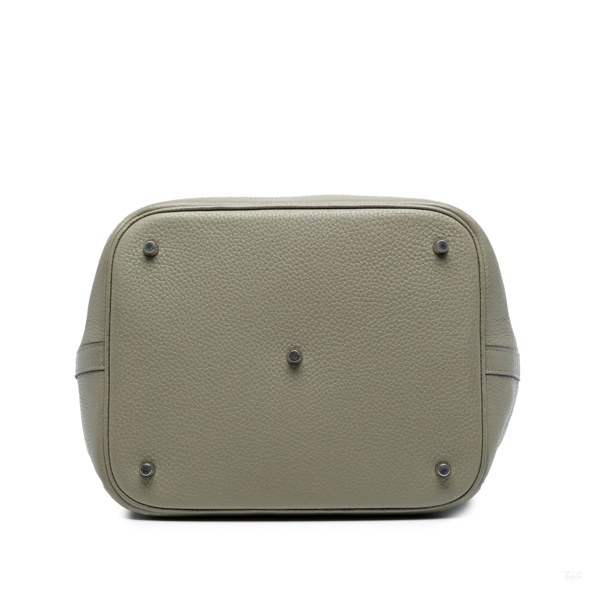 Second hand Hermes Picotin 22 Leather Lock Bucket Handbag Sauge - Tabita Bags