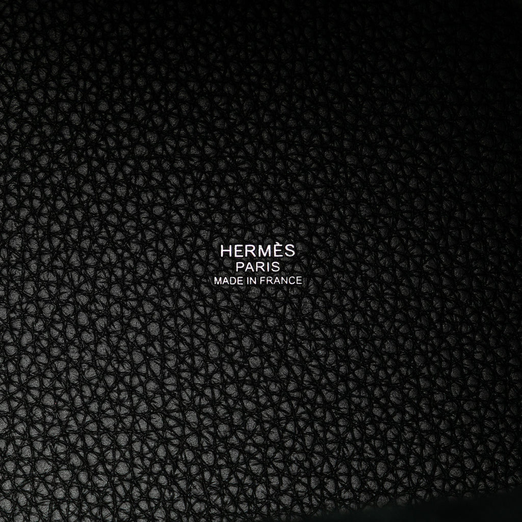Second hand Hermes Picotin 22 Lock Leather Bucket Handbag Black - Tabita Bags
