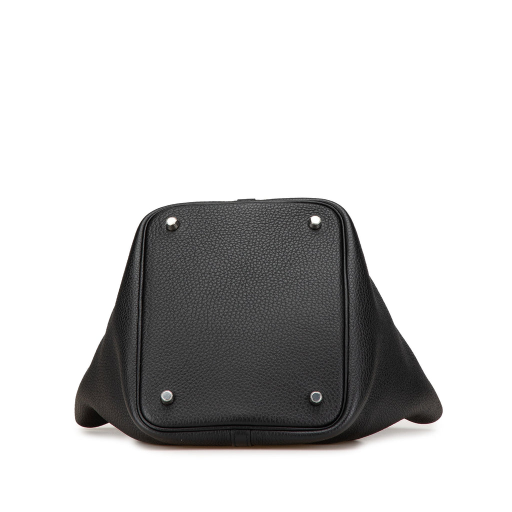 Second hand Hermes Picotin 22 Lock Leather Bucket Handbag Black - Tabita Bags