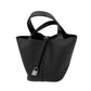 Second hand Hermes Picotin 22 Lock Leather Bucket Handbag Black - Tabita Bags