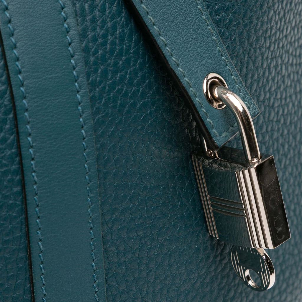 Second hand Hermes Picotin 26 Leather Lock Bucket Handbag Vert Cypress - Tabita Bags