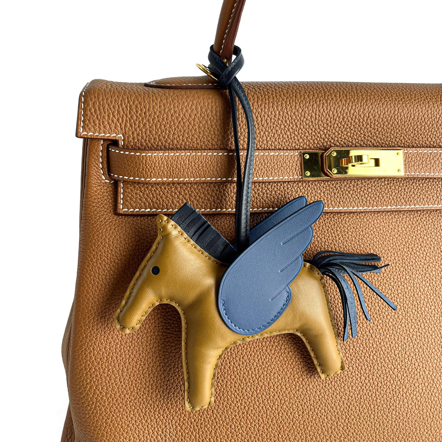 Second hand Hermes Rodéo Pégase MM Leather Charm Beige - Tabita Bags