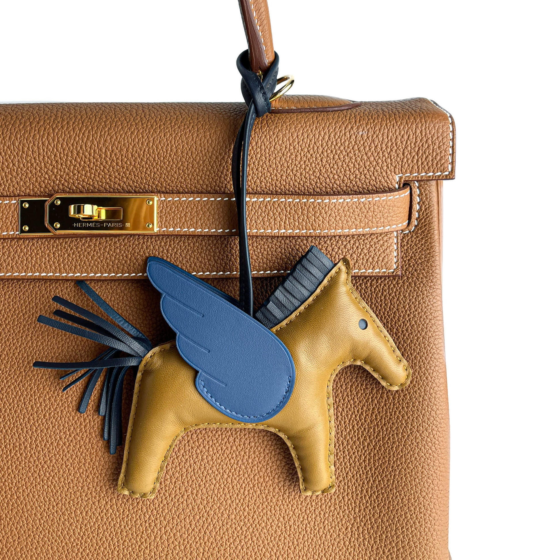 Second hand Hermes Rodéo Pégase MM Leather Charm Beige - Tabita Bags