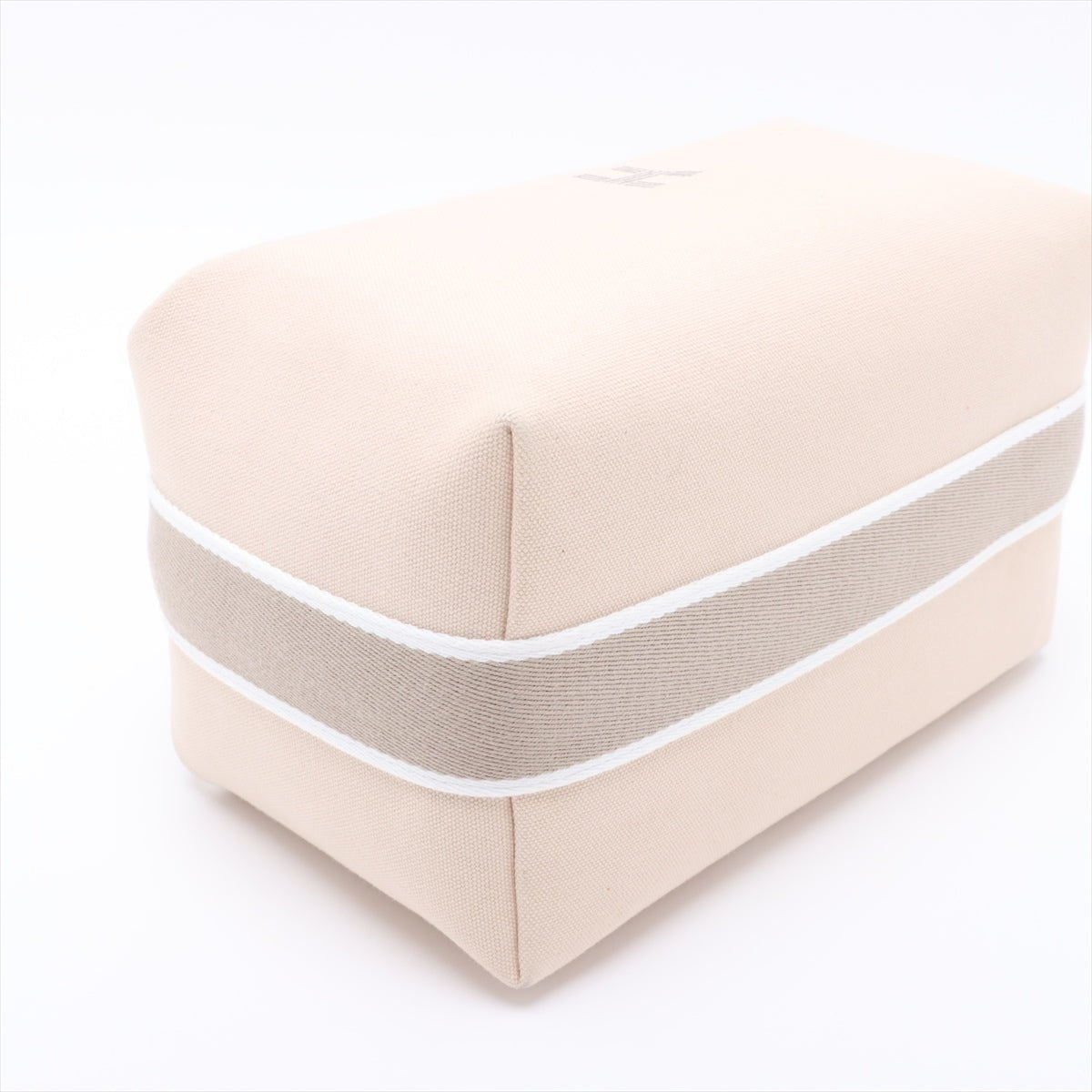 Second hand Hermes Trousse de Toilette Bride GM Wool Beauty Case Beige - Tabita Bags