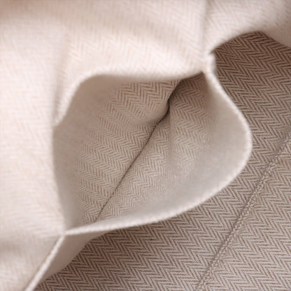 Second hand Hermes Trousse de Toilette Bride GM Wool Beauty Case Beige - Tabita Bags