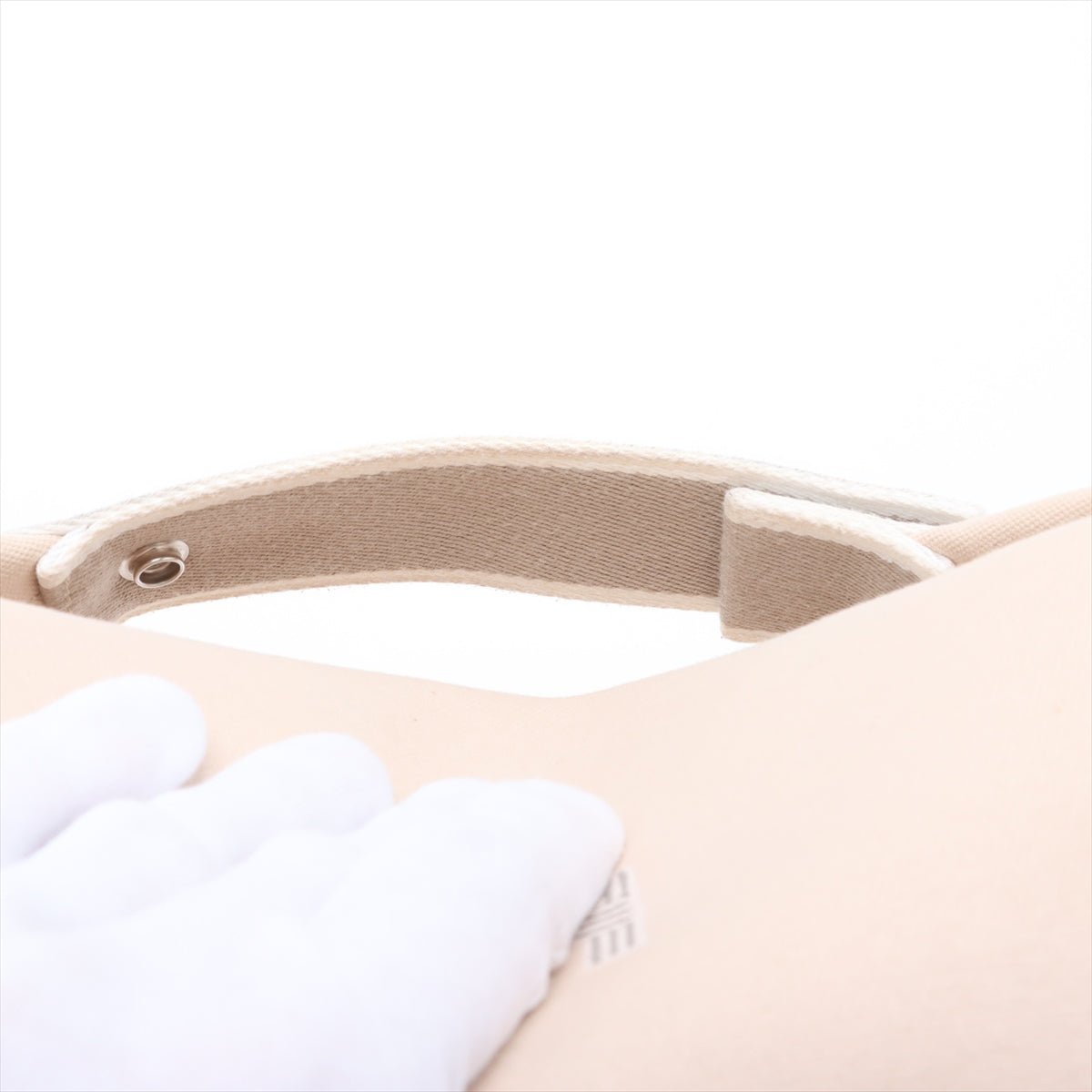 Second hand Hermes Trousse de Toilette Bride GM Wool Beauty Case Beige - Tabita Bags