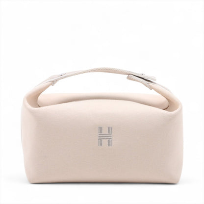 Second hand Hermes Trousse de Toilette Bride GM Wool Beauty Case Beige - Tabita Bags