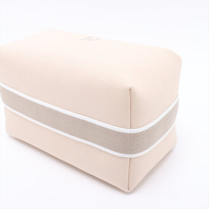 Second hand Hermes Trousse de Toilette Bride GM Wool Beauty Case Beige - Tabita Bags