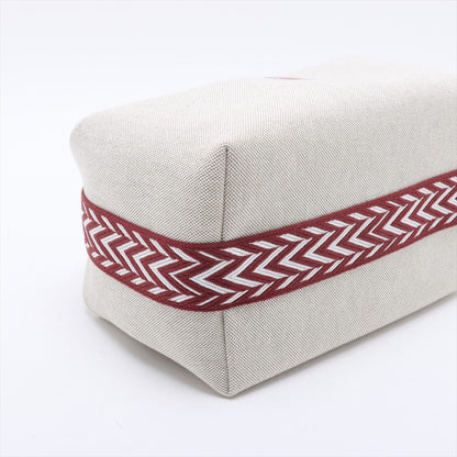 Second hand Hermes Trousse de Toilette Bride GM Wool Beauty Case Beige x Brown - Tabita Bags