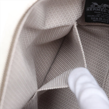 Second hand Hermes Trousse de Toilette Bride GM Wool Beauty Case Beige x Brown - Tabita Bags