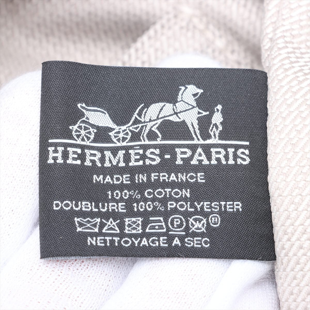 Second hand Hermes Trousse de Toilette Bride GM Wool Beauty Case Beige x Brown - Tabita Bags