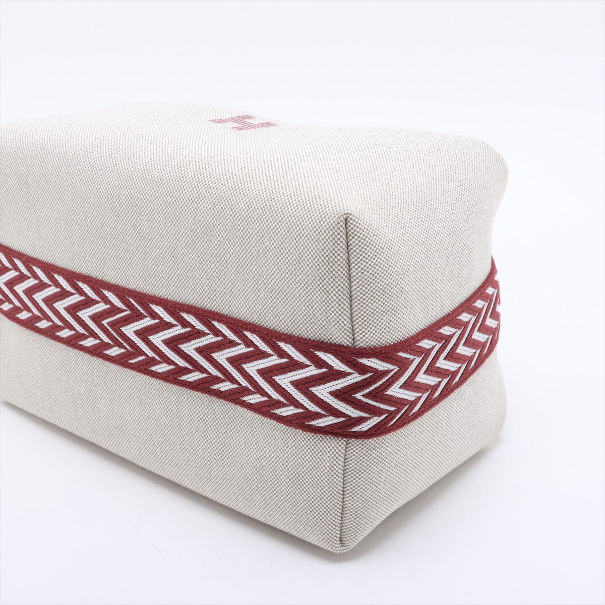 Second hand Hermes Trousse de Toilette Bride GM Wool Beauty Case Beige x Brown - Tabita Bags