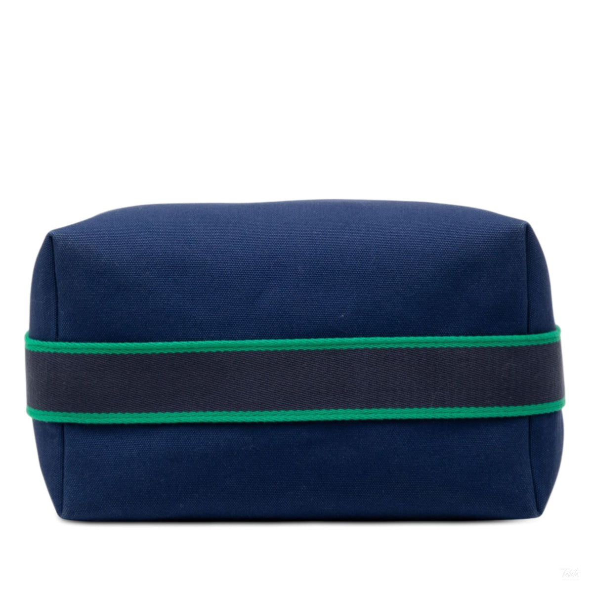 Second hand Hermes Trousse de Toilette Bride GM Wool Beauty Case Blue - Tabita Bags