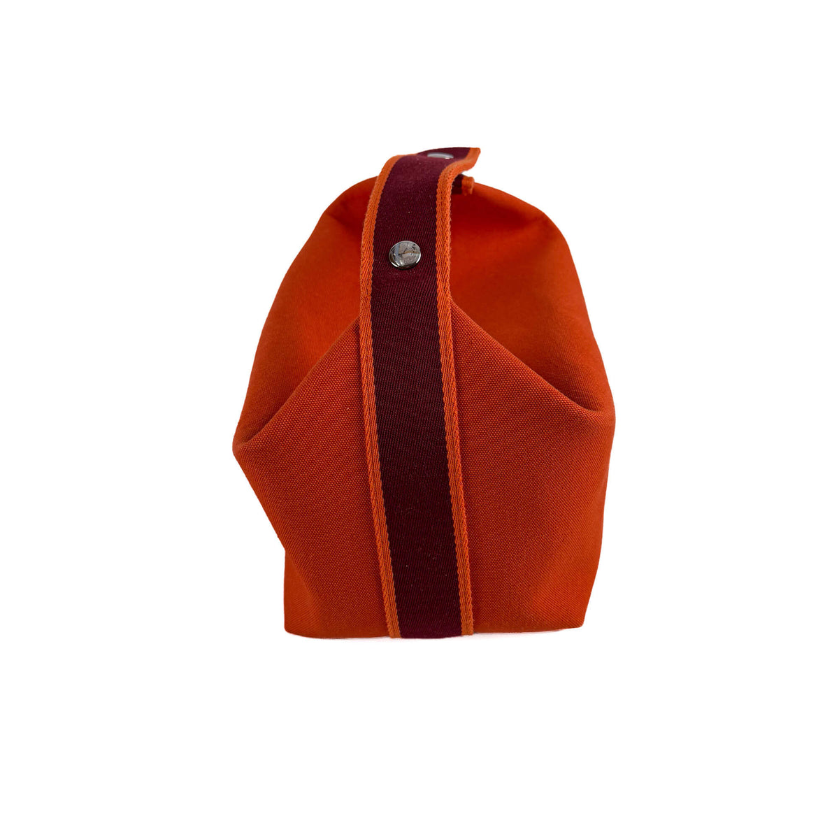 Second hand Hermes Trousse de Toilette Bride GM Wool Beauty Case Orange - Tabita Bags
