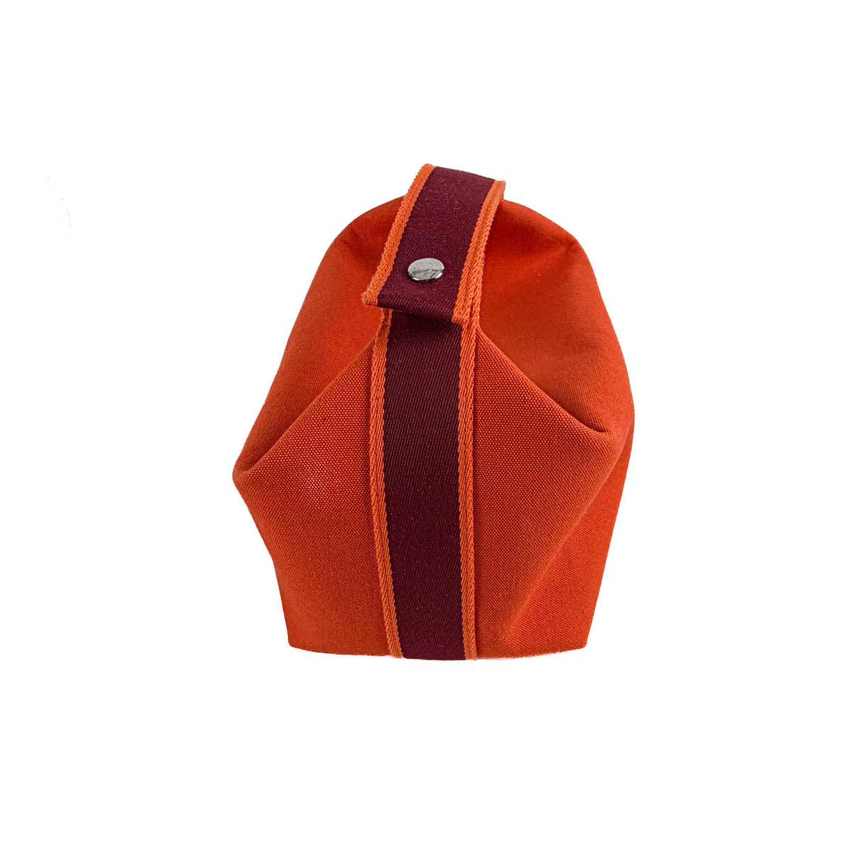 Second hand Hermes Trousse de Toilette Bride GM Wool Beauty Case Orange - Tabita Bags
