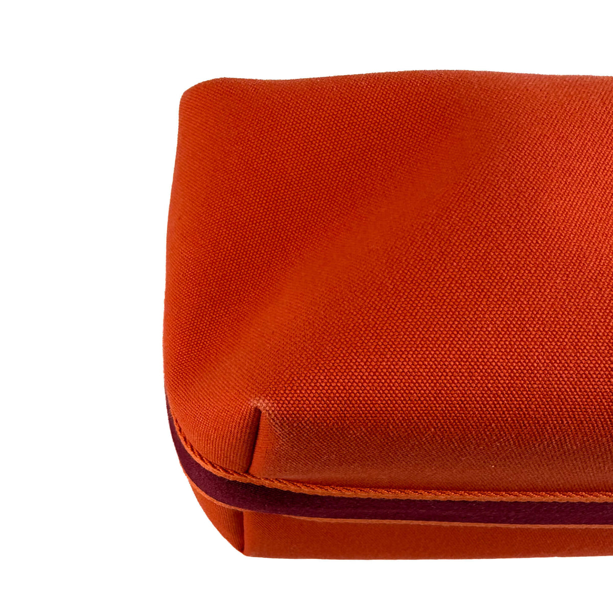 Second hand Hermes Trousse de Toilette Bride GM Wool Beauty Case Orange - Tabita Bags