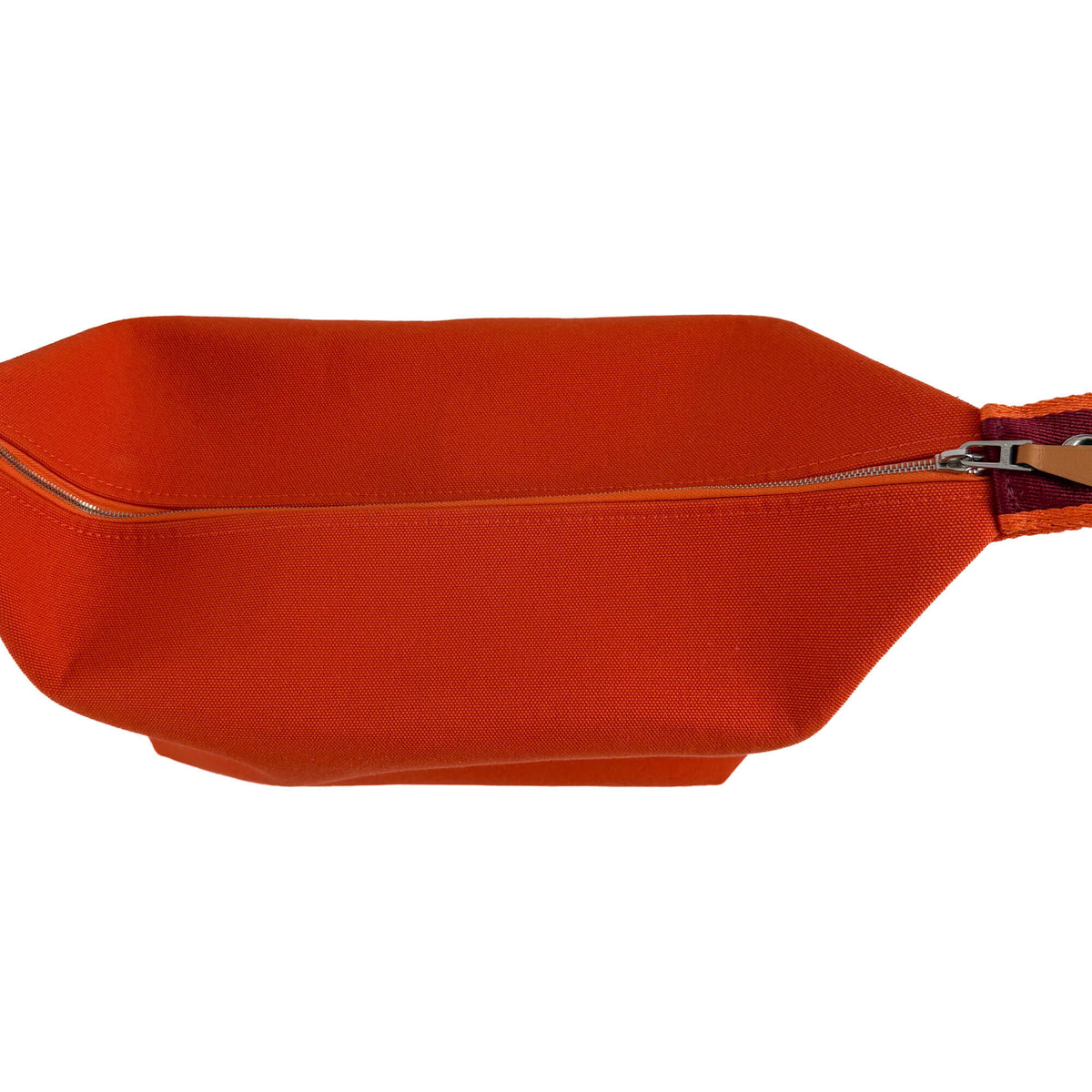 Second hand Hermes Trousse de Toilette Bride GM Wool Beauty Case Orange - Tabita Bags