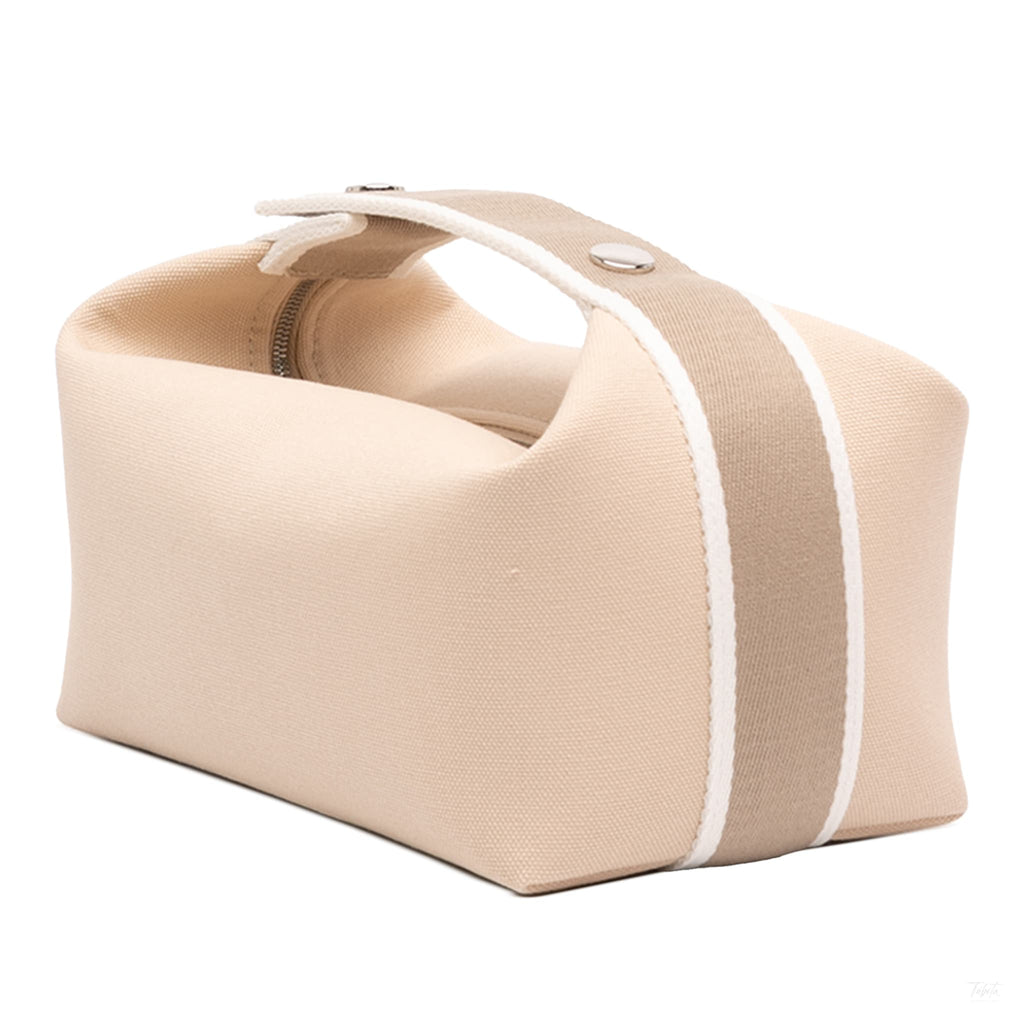 Second hand Hermes Trousse de Toilette Bride PM Wool Beauty Case Brown - Tabita Bags