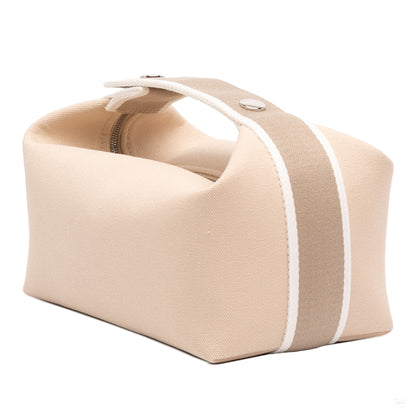 Second hand Hermes Trousse de Toilette Bride PM Wool Beauty Case Brown - Tabita Bags