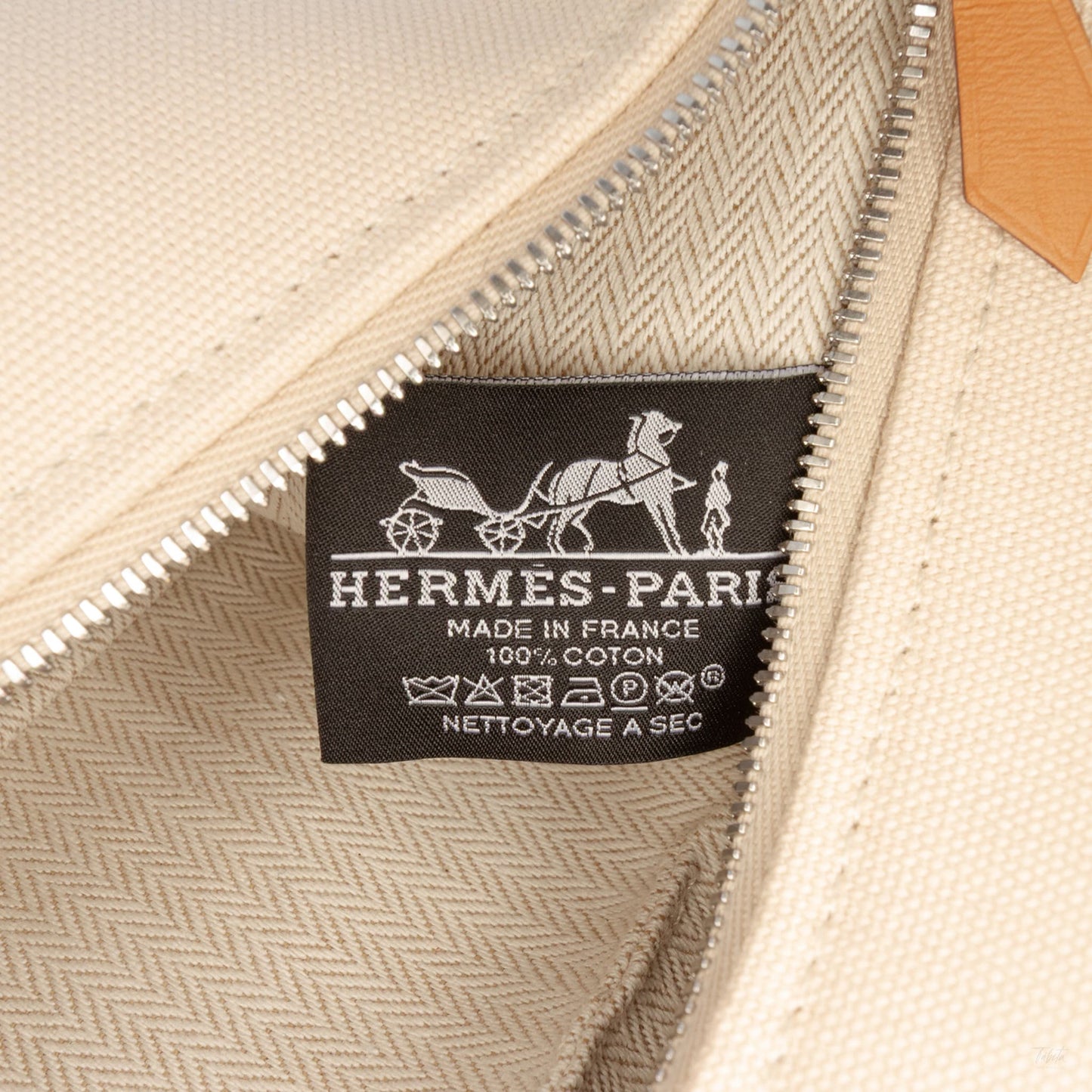 Second hand Hermes Trousse de Toilette Bride PM Wool Beauty Case Brown - Tabita Bags