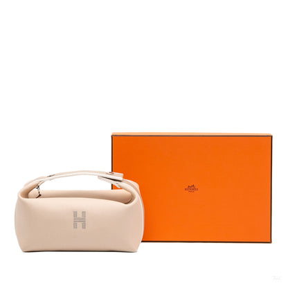 Second hand Hermes Trousse de Toilette Bride PM Wool Beauty Case Brown - Tabita Bags