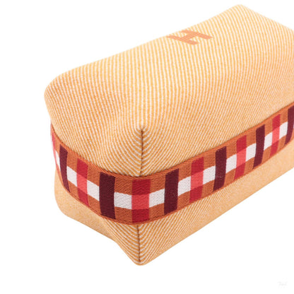 Second hand Hermes Trousse de Toilette Bride PM Wool Beauty Case Orange - Tabita Bags