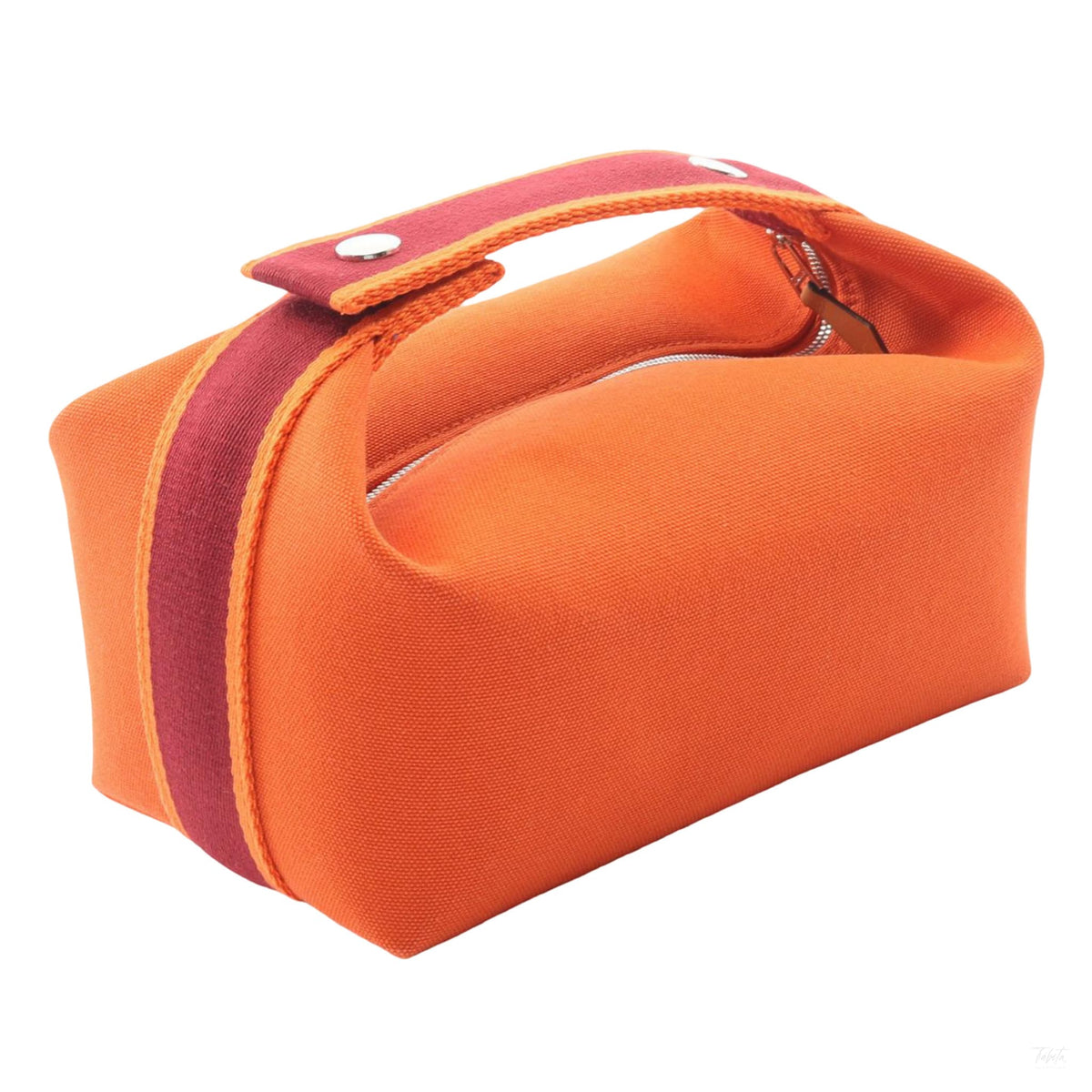 Second hand Hermes Trousse de Toilette Bride PM Wool Beauty Case Orange - Tabita Bags