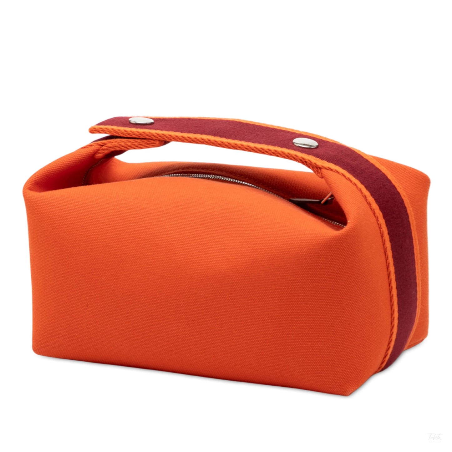 Second hand Hermes Trousse de Toilette Bride PM Wool Beauty Case Orange - Tabita Bags