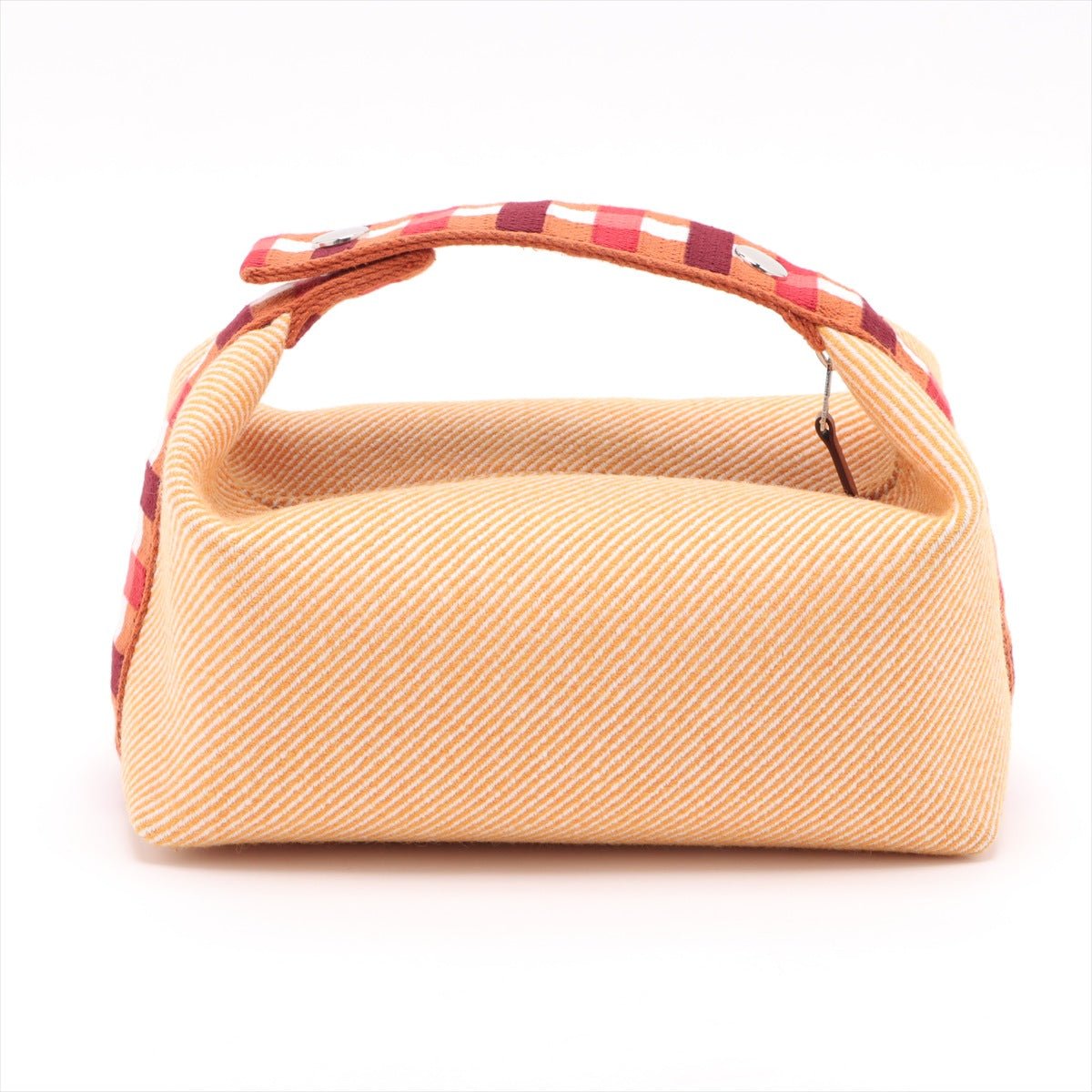 Second hand Hermes Trousse de Toilette Bride PM Wool Beauty Case Orange - Tabita Bags