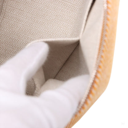 Second hand Hermes Trousse de Toilette Bride PM Wool Beauty Case Orange - Tabita Bags