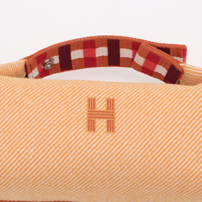 Second hand Hermes Trousse de Toilette Bride PM Wool Beauty Case Orange - Tabita Bags