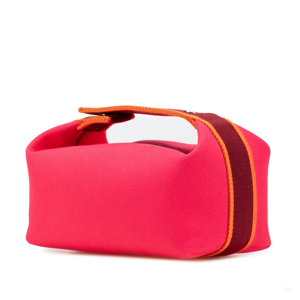 Second hand Hermes Trousse de Toilette Bride PM Wool Beauty Case Pink - Tabita Bags