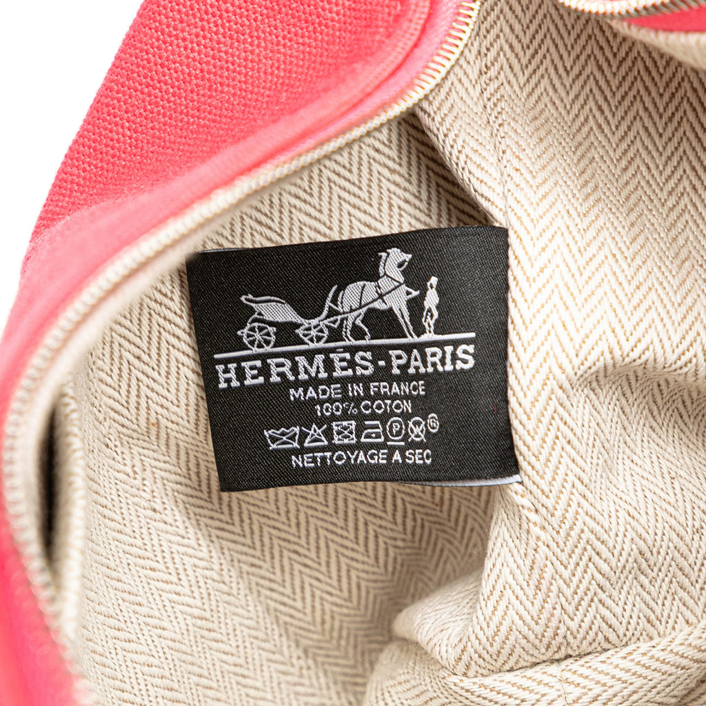 Second hand Hermes Trousse de Toilette Bride PM Wool Beauty Case Pink - Tabita Bags