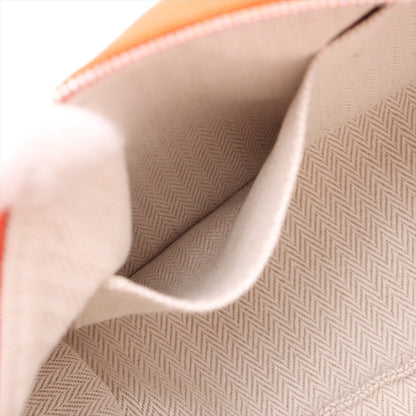 Second hand Hermes Trousse de Toilette Bride PM Wool Beauty Case PM Black & Orange - Tabita Bags