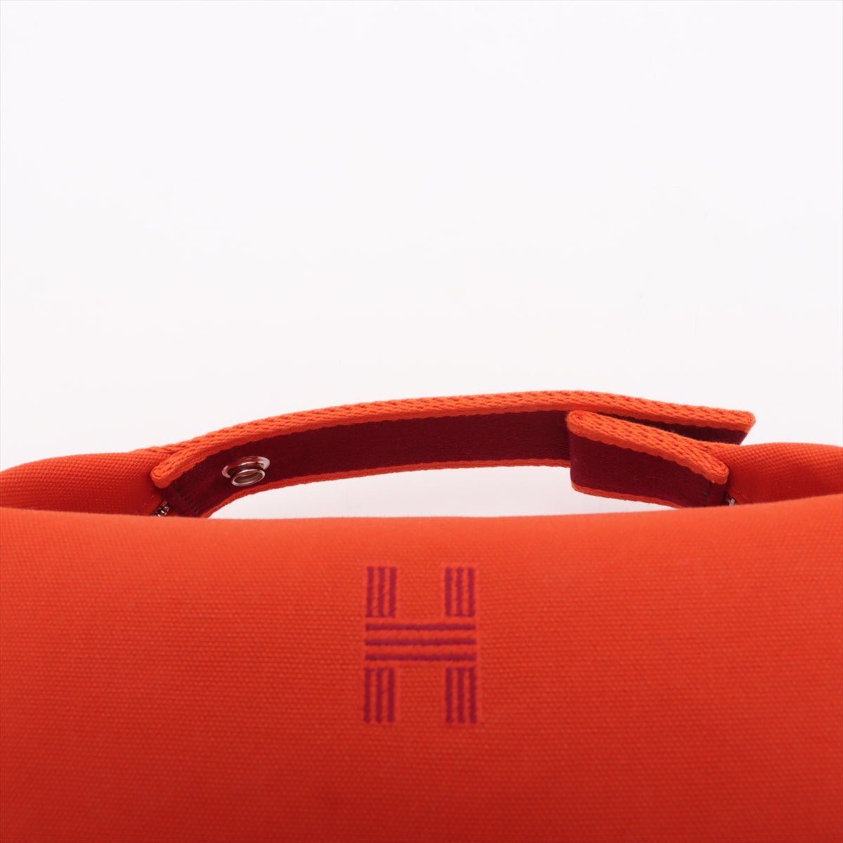 Second hand Hermes Trousse de Toilette Bride PM Wool Beauty Case PM Black & Orange - Tabita Bags