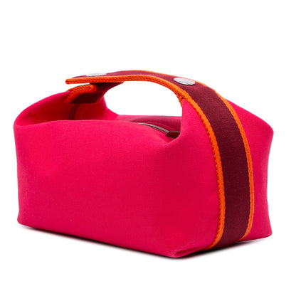 Second hand Hermes Trousse de Toilette Bride Wool Beauty Case Pink - Tabita Bags